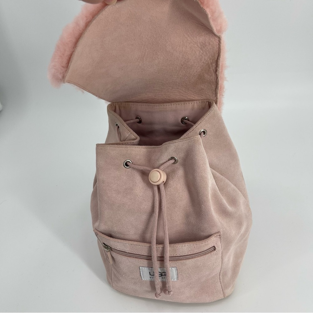 UGG Australia Nordie Light Pink Suede Mini Backpack Purse Cottagecore Coquette - Picture 4 of 15